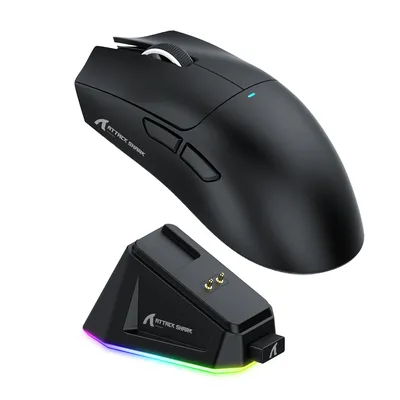 어택 샤크 X11 블루투스 무선 마우스 3모드 2.4G PAW3311 RGB PC 마그네틱 충전 독, 게이밍 e스포츠 마우스